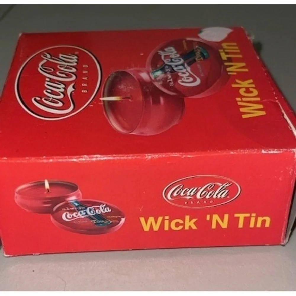 Coca Cola Wick N‎ Tin Candle Set Collectible